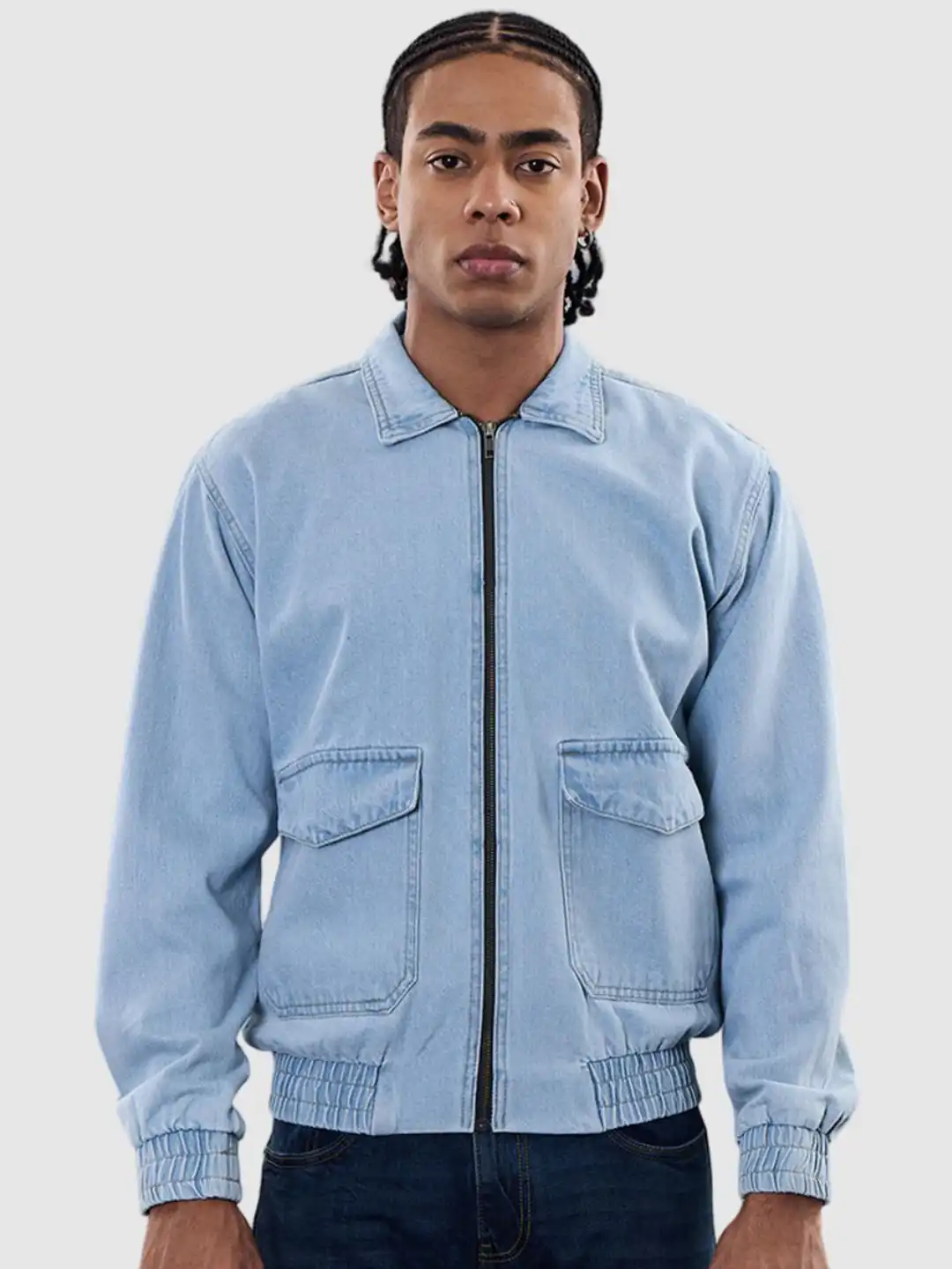 Buy Snitch Men Revolution Solid Pure Cotton Utility Pockets Denim