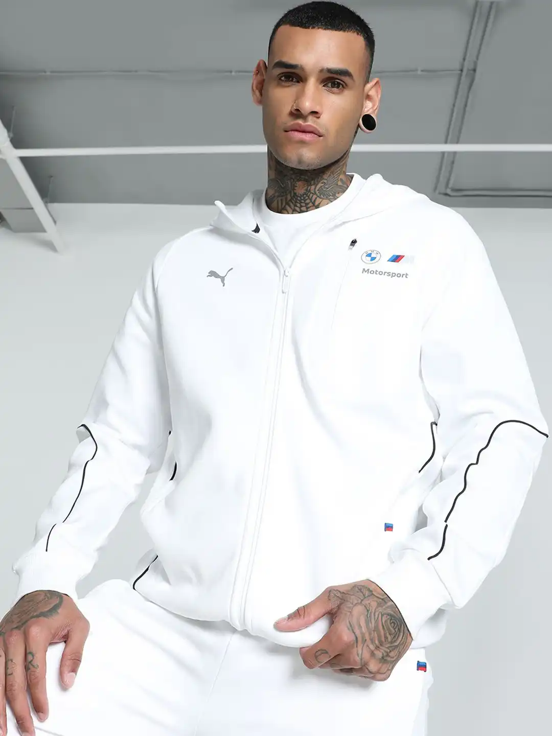 sweat puma bmw motorsport pull puma blanche