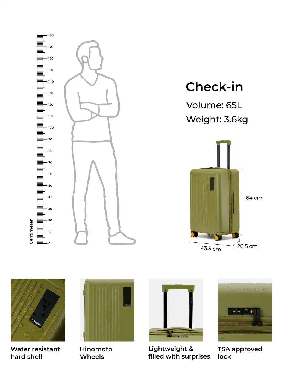 Buy MOKOBARA The Transit Check-in Polycarbonate Trolley Bag 65L