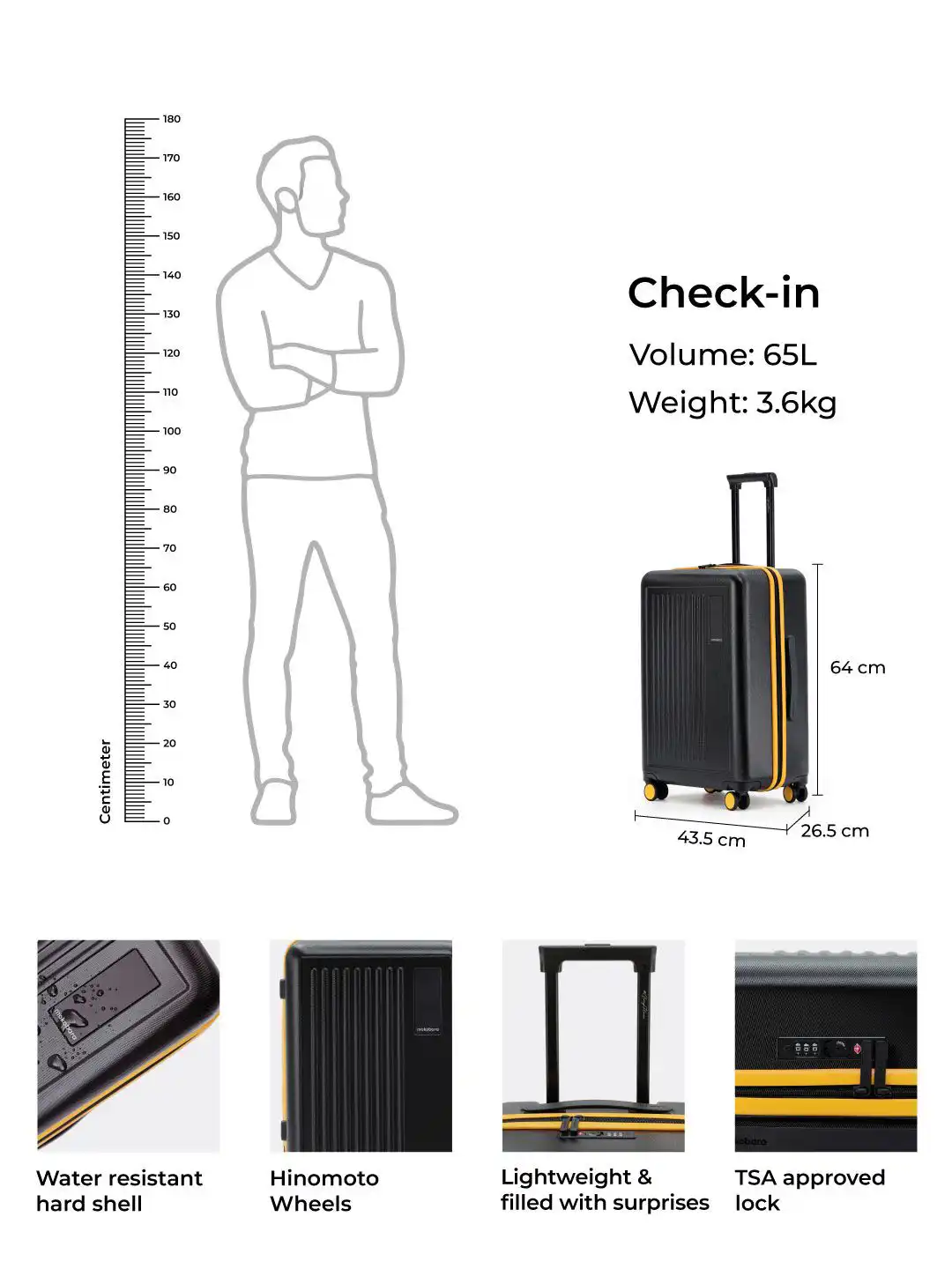 Buy MOKOBARA The Transit Check-in Polycarbonate Trolley Bag 65L