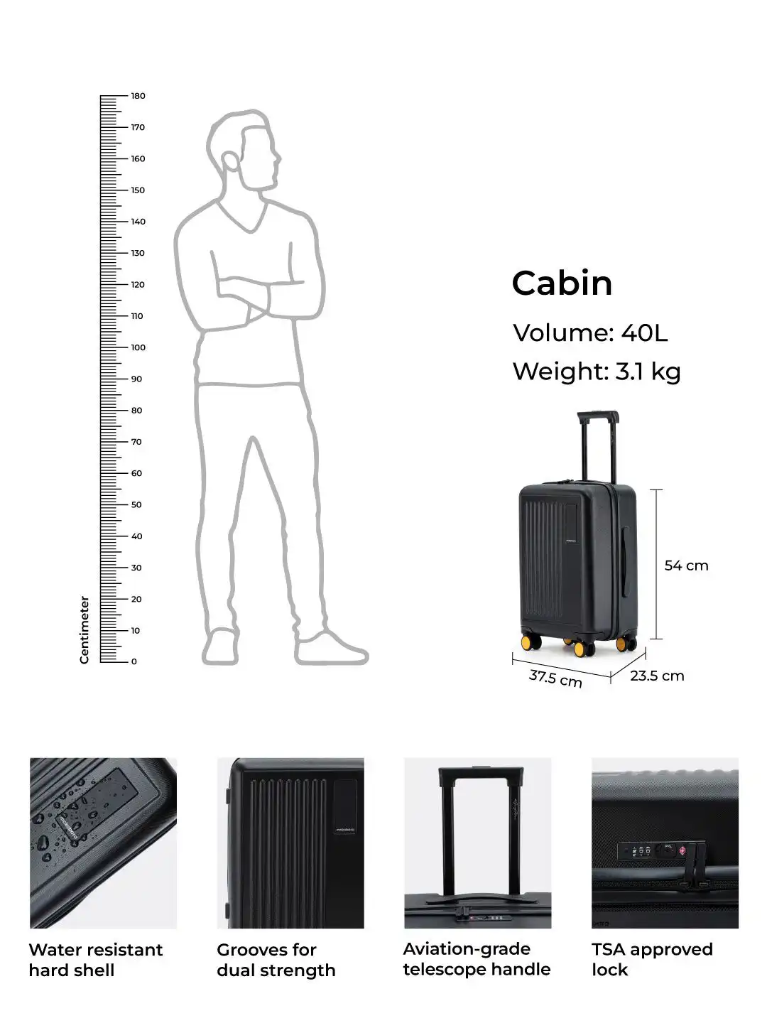 Buy MOKOBARA The Transit Cabin Polycarbonate Trolley Bag 40L