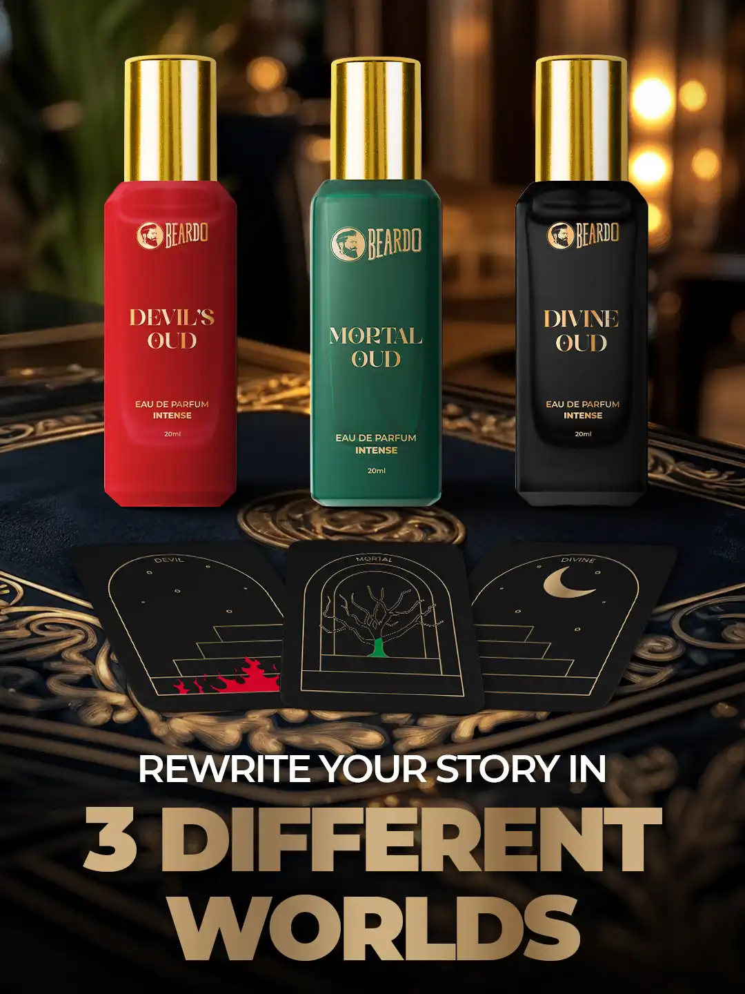 Parfum du monde 3本セット Buy BEARDO Set Of 3 Three Worlds Devil's Oud, Mortal Oud & Divine
