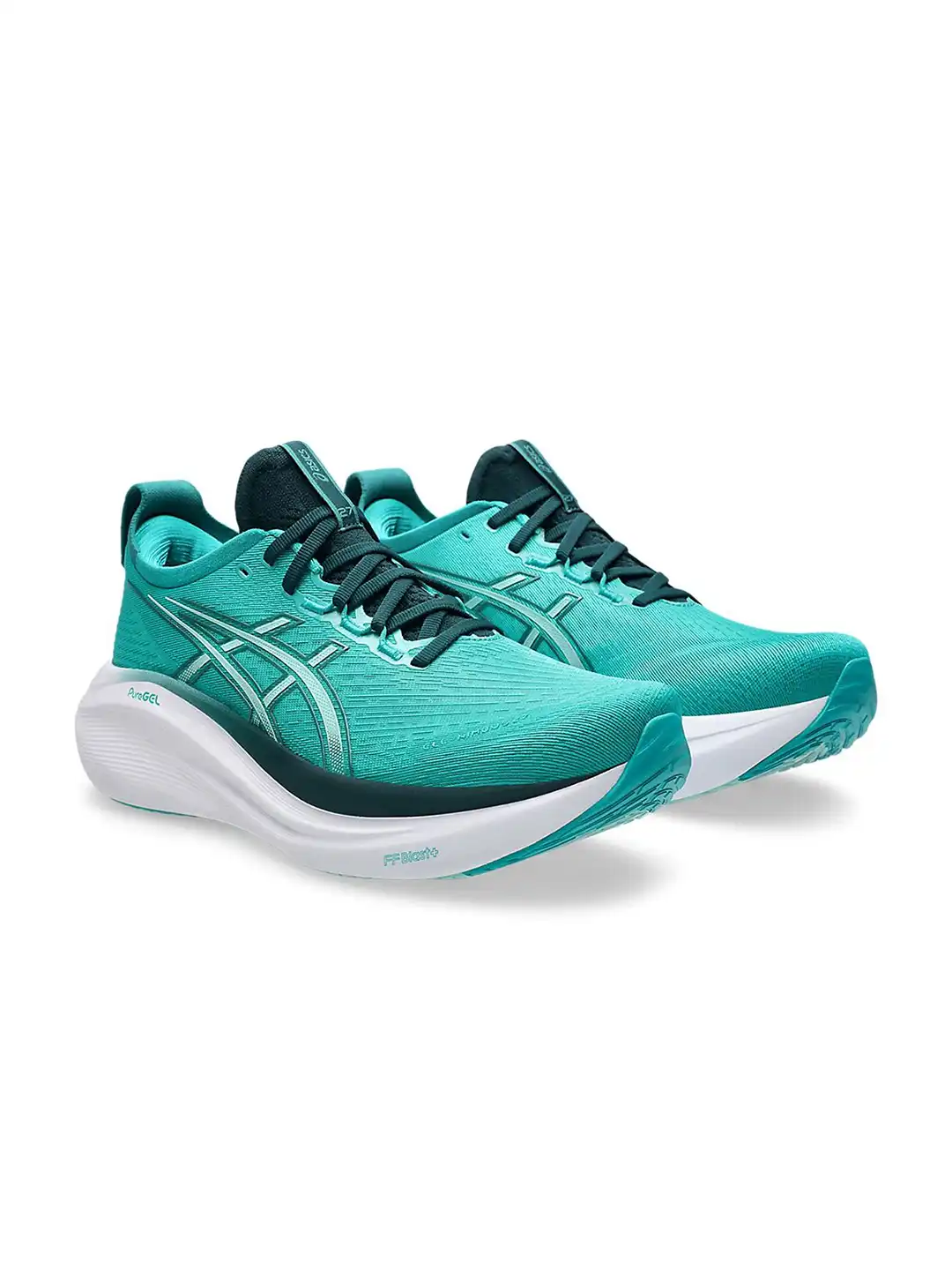 ASICS GEL NINBUSネイビー/ライム27センチ Buy ASICS Men Gel-Nimbus 27 Textured Sports Shoes - Sports Shoes