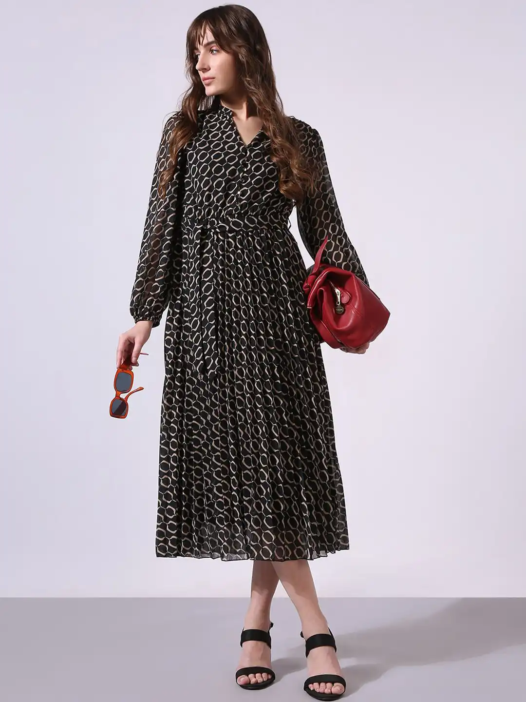 vero moda women printed fit & flare dress Buy Vero Moda Women Printed Fit & Flare Dress Online