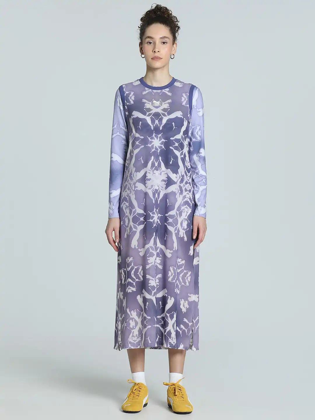 saint tropez chic floral mesh maxi dress Blush & Breeze Floral Front Slit Mesh Maxi Dress (Cream) · NanaMacs