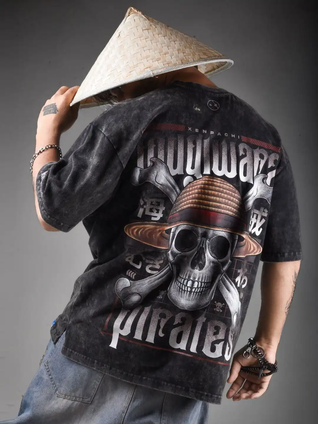 Buy Xenpachi Men One Piece Anime Wanted Pirate Printed Oversize
