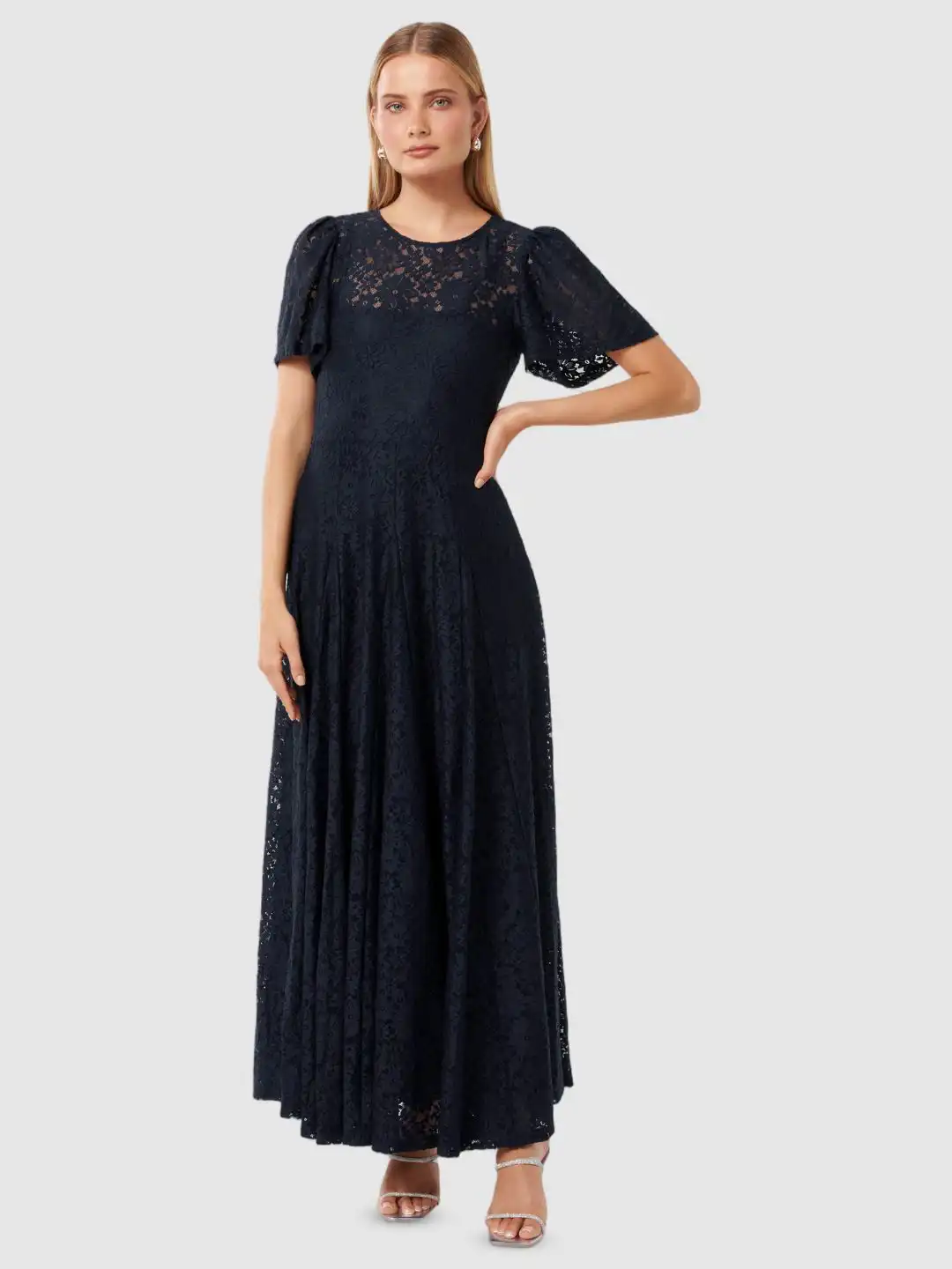Buy Forever New Flutter Sleeve Lace Fit & Flare Maxi Dress - Dresses for Women 32550993 | Myntra Buy Forever New Flutter Sleeve Lace Fit & Flare Maxi Dress - Dresses for Women 32550993 | Myntra