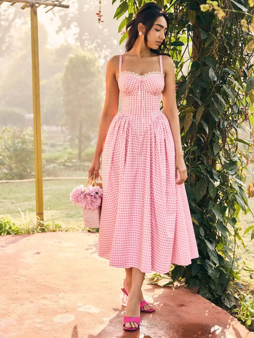 Buy Lea Clothing Co. Women Alaya Pink and White Midi Corset Dress - Dresses for Women 32550024 | Myntra Buy Lea Clothing Co. Women Alaya Pink and White Midi Corset Dress - Dresses for Women 32550024 | Myntra