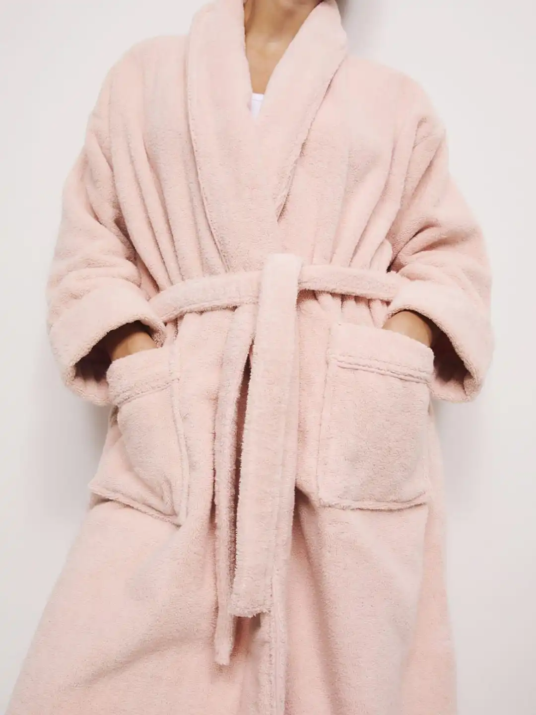 pure cotton towelling dressing gown Womens Next Cream / Navy Stripe 100% Cotton Towelling Dressing Gown L Regular (US 12-14)