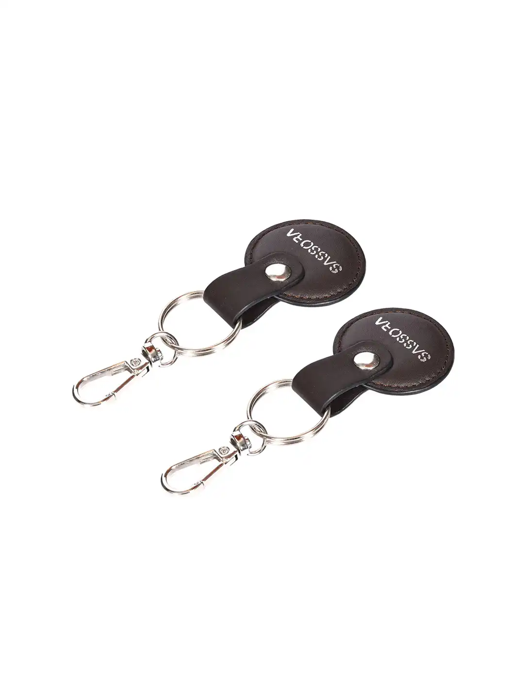 Buy Sassora Set Of 2 Printed Round Shape Genuine Leather Key