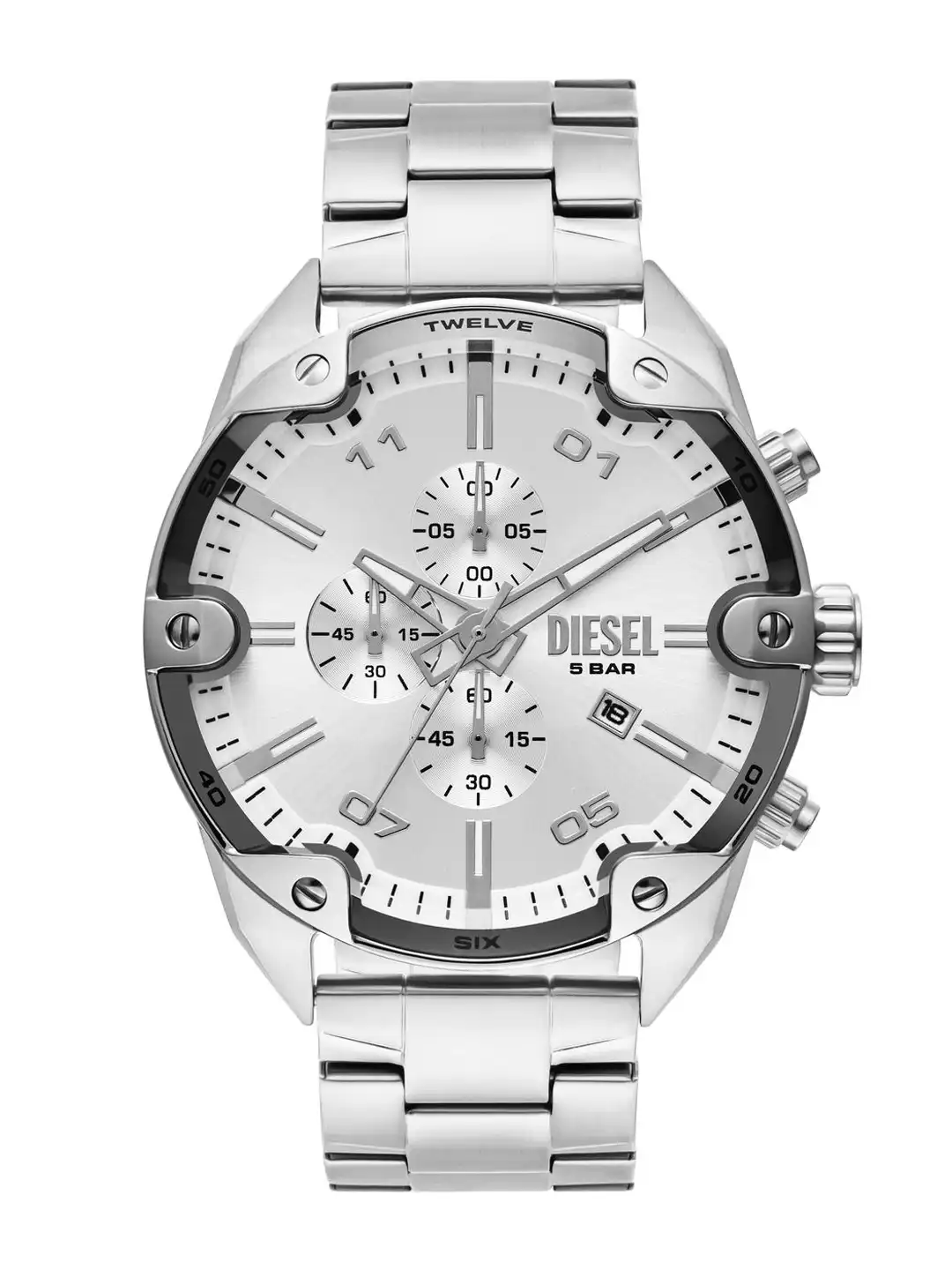 Buy DIESEL Men Dial & Stainless Steel Straps Analogue Watch DZ4677