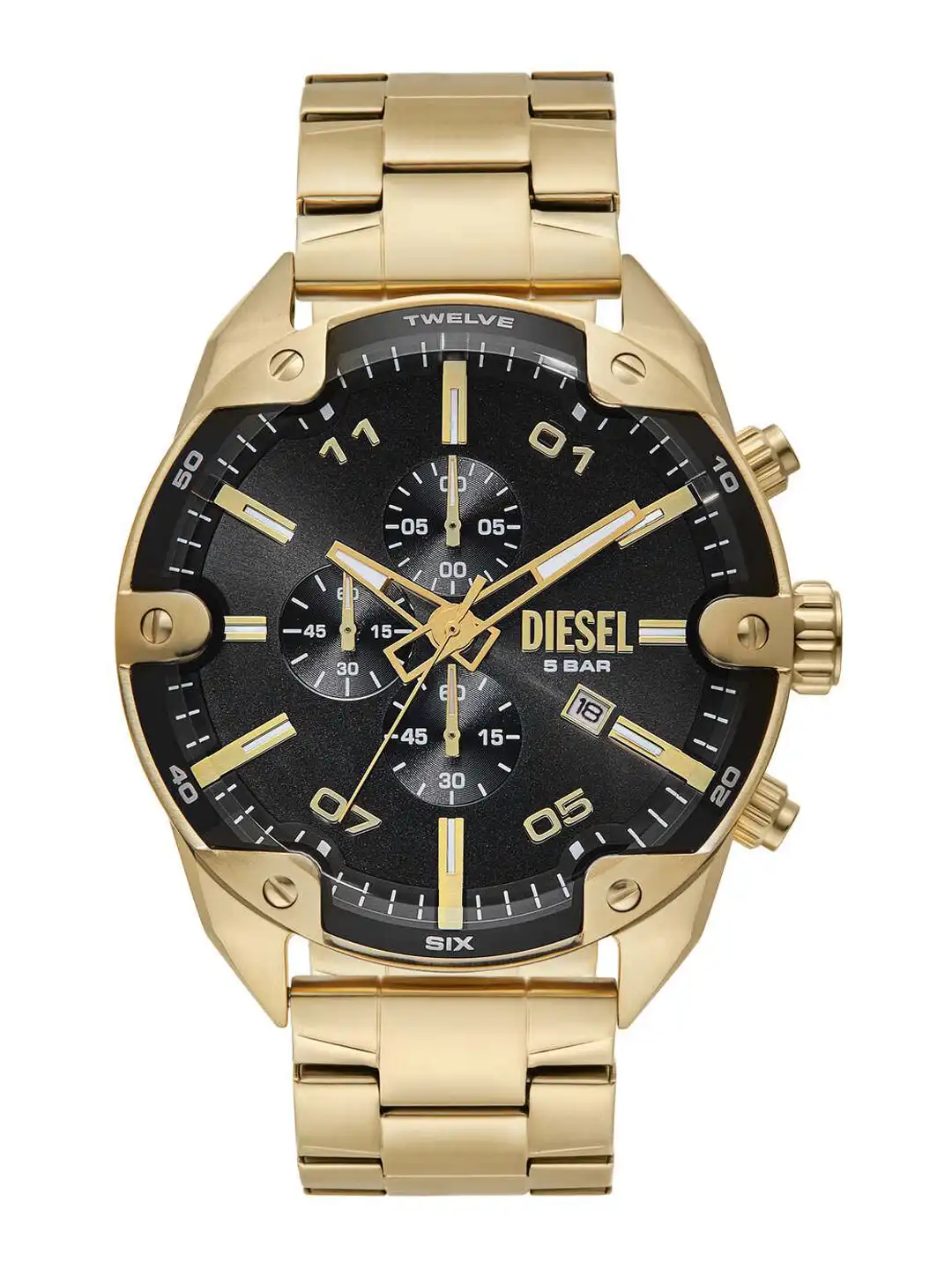 Buy DIESEL Men Dial & Stainless Steel Straps Analogue Watch DZ4678