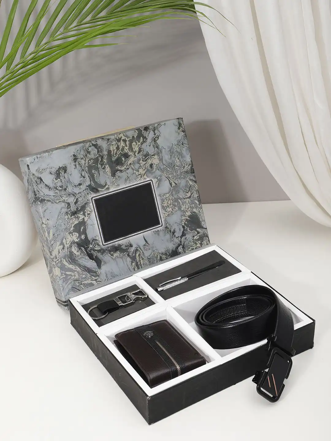 Buy SAZARA Men Belt , Wallet, Keychain and Pen Gift Set