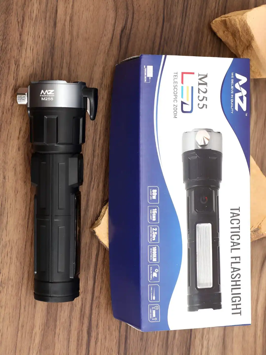 Buy MZ M255 Rechargeable LED Zoomable 80W With 1200mAh Battery & 5