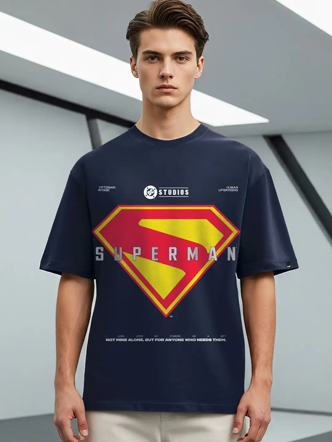 Buy Bewakoof Heavy Duty DC Superman Men Navy Blue Superman Newgen