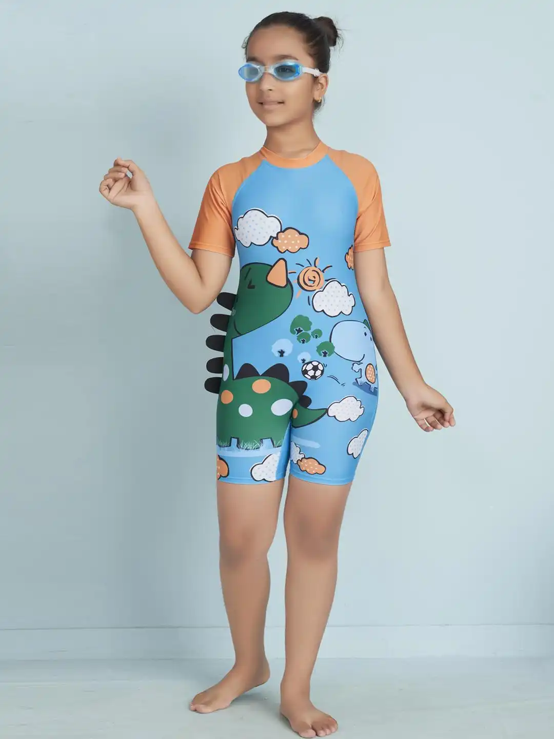 for girls nylon swimming costume