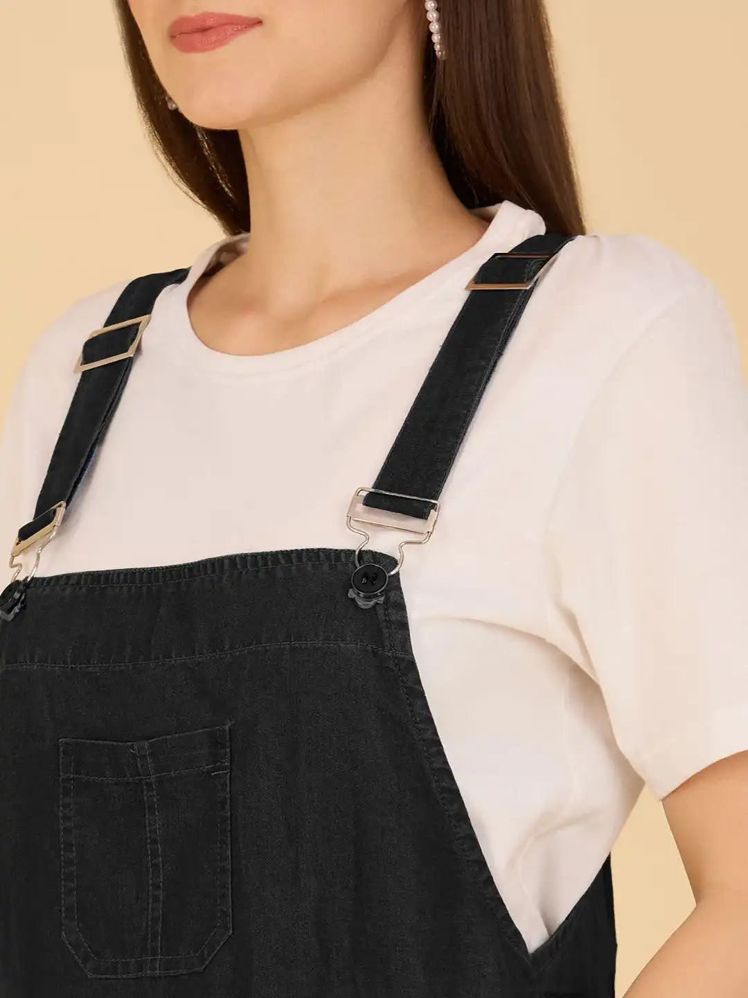 Buy CORSICA Denim Pinafore Dress - Dresses for Women 35711170 | Myntra