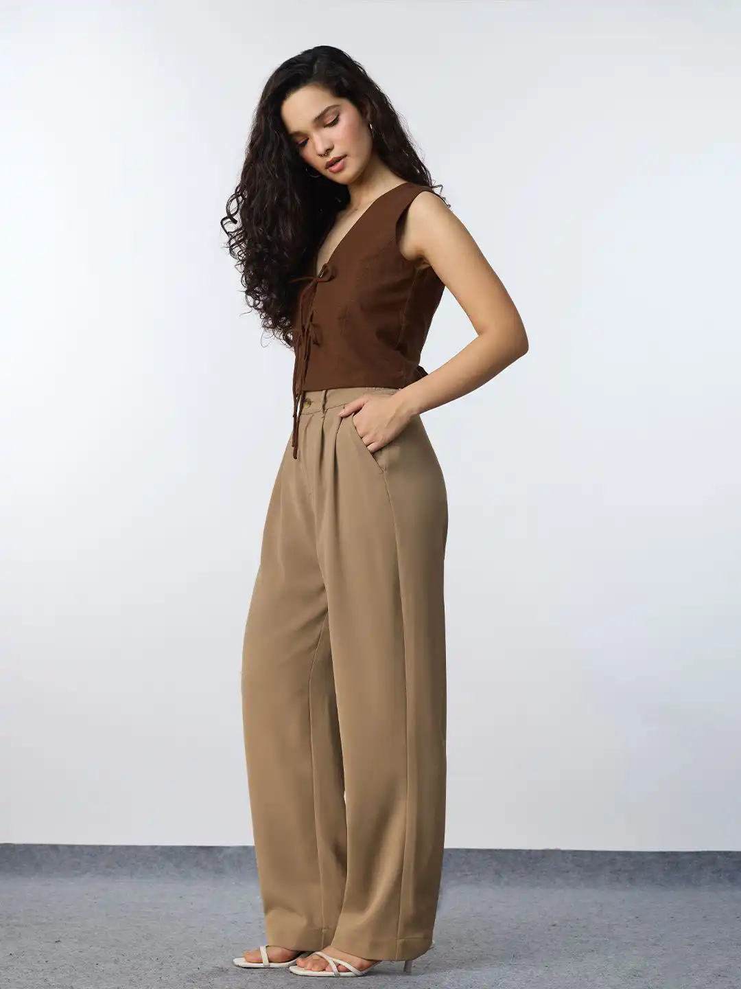 brown dress slacks women Buy The Souled Store Straight Fit Solid Pants - Trousers for Women 35703229 Black History Month Dress live:1-9-26 Color:Lemon Sorbet Perfect for day