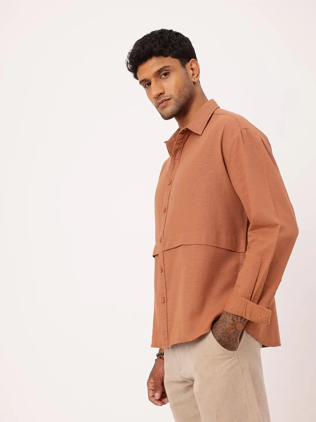 Buy Kook N Keech X fwd Oversized Shirt with Paneling Detail
