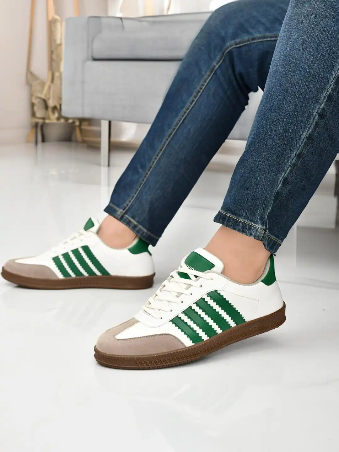 シューズ Erick Buy Erix Men White Synthetic Leather Sneakers - Casual Shoes for
