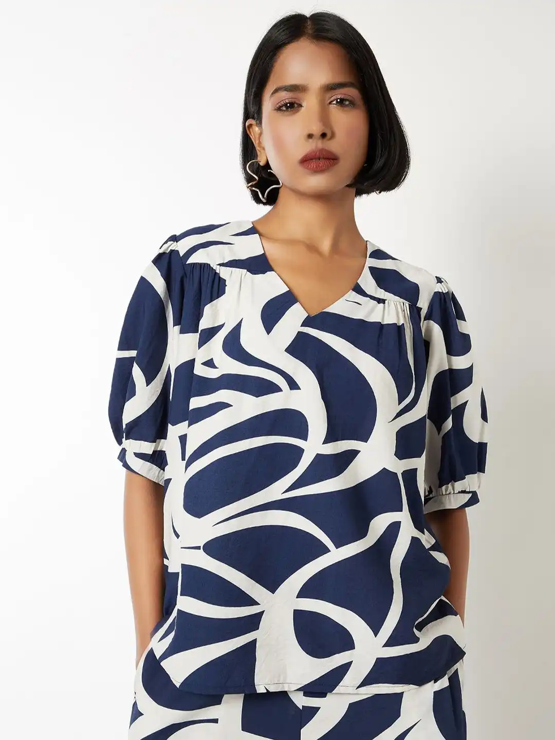Buy max Women Printed Puff Sleeves Top - Tops for Women 35897870