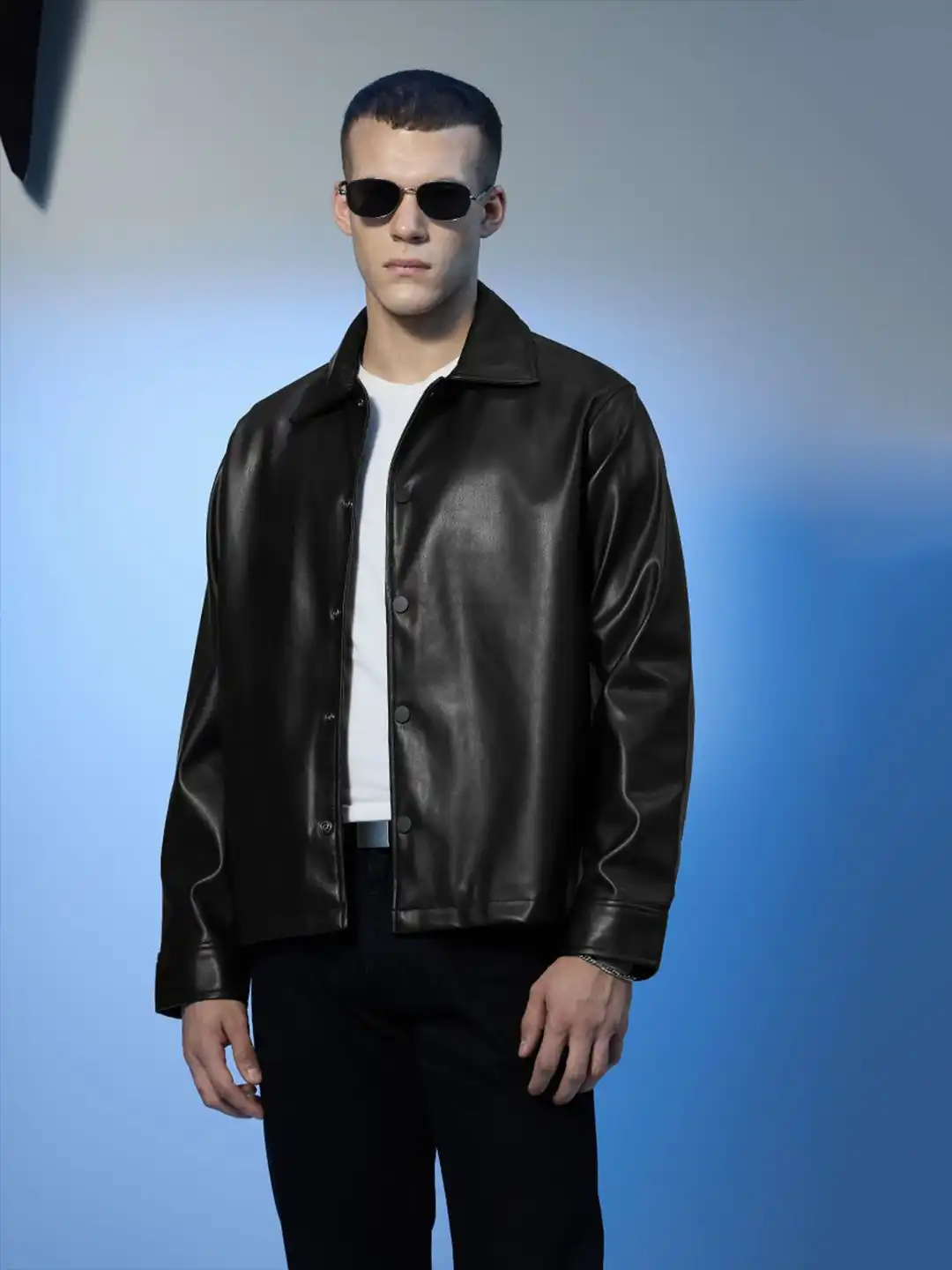 ジャケット・アウター STARMAN999 Buy Snitch Stars Within Faux Leather Relaxed Fit Jacket - Jackets