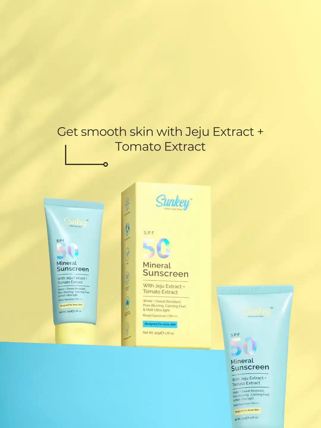 Buy Sunkey Mineral Sunscreen SPF50 With Jeju Extract & Tomato