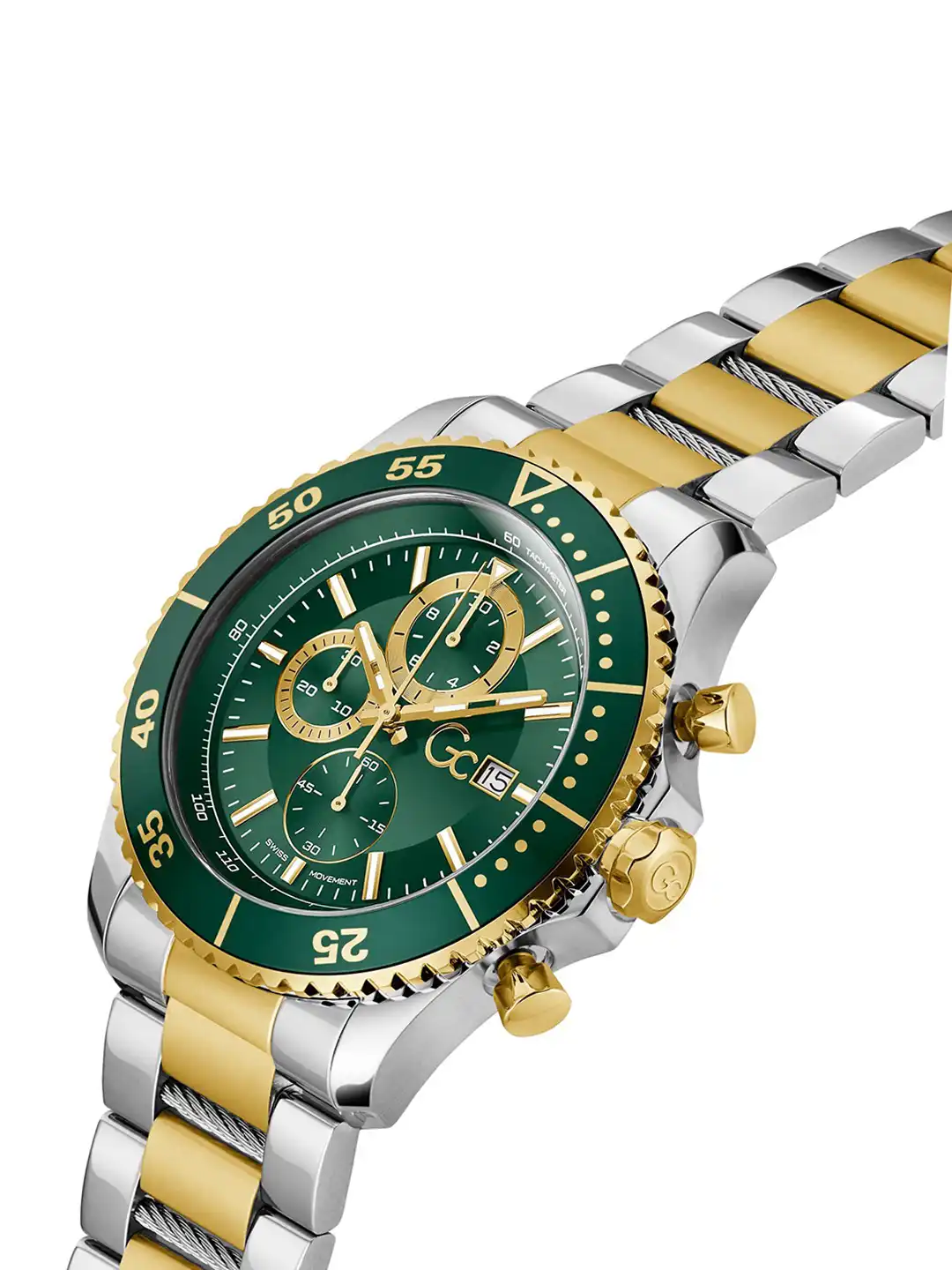 Buy Guess Collection Round 44mm Green Dial Analog Men Watch