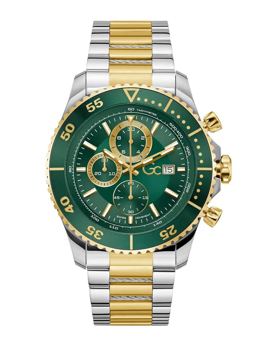 Buy Guess Collection Round 44mm Green Dial Analog Men Watch