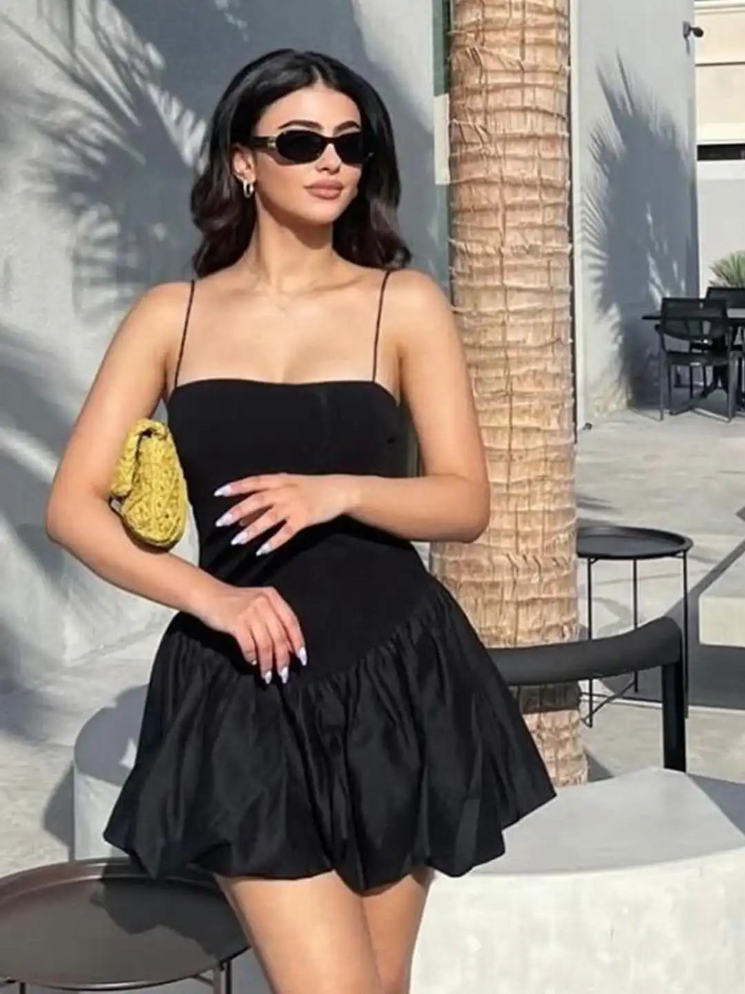 Buy Miss Mosa By Akanksha Black Semena Statement Balloon Dress