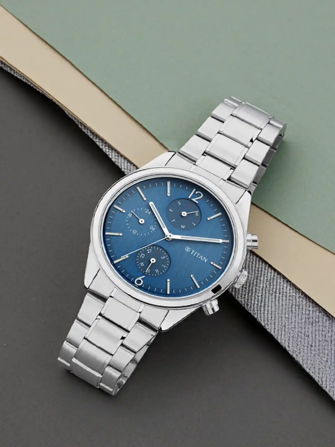 Buy Titan Workwear Metropolitan Charm Multifunction Analog Blu