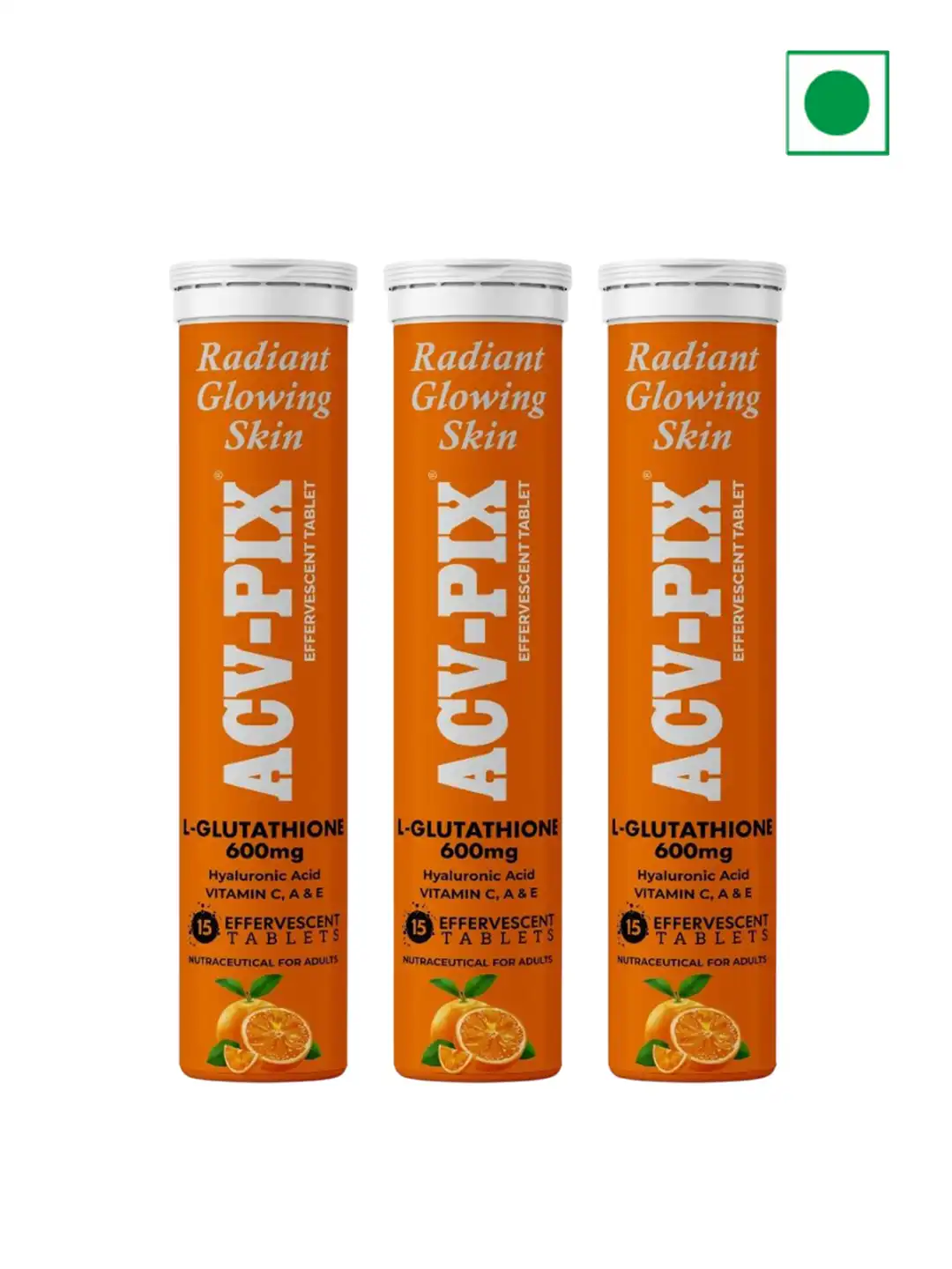 Buy ACV-PIX Skin Glow L-Glutathione Tablets 600mg - 15 Tablets Each - Skin Supplements for Unisex 36092150