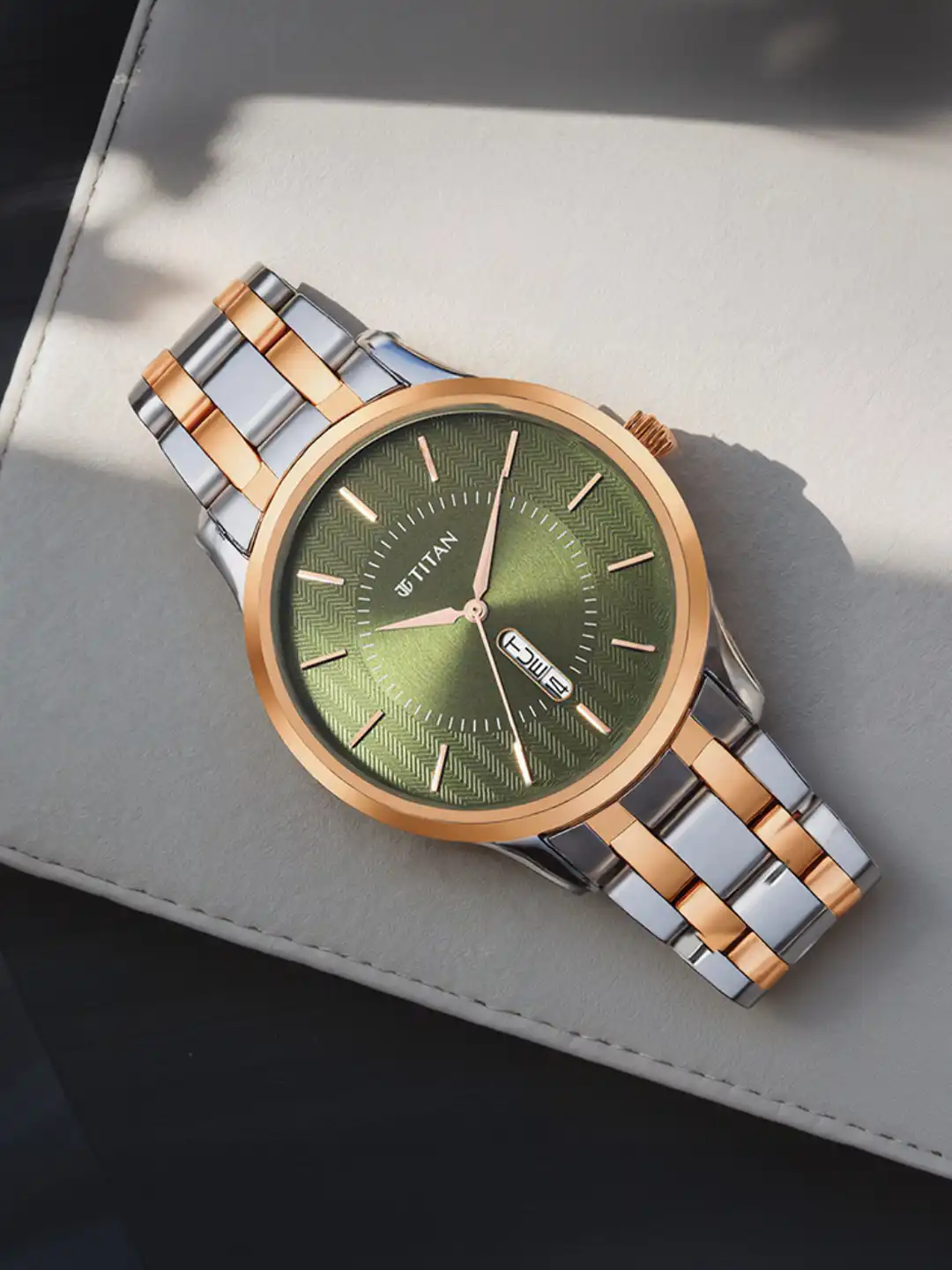 Buy Titan Karishma Quartz Analog With Green Dial Watch For Men