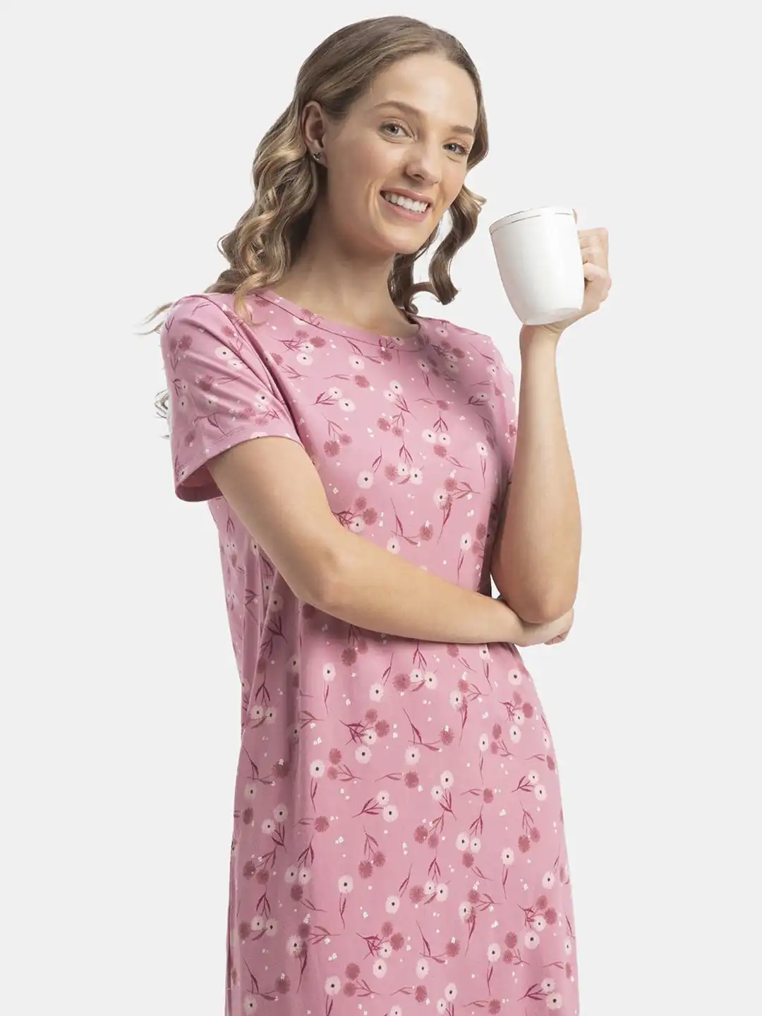 Buy Jockey Super Combed Cotton Long Length Printed Lounge Dress