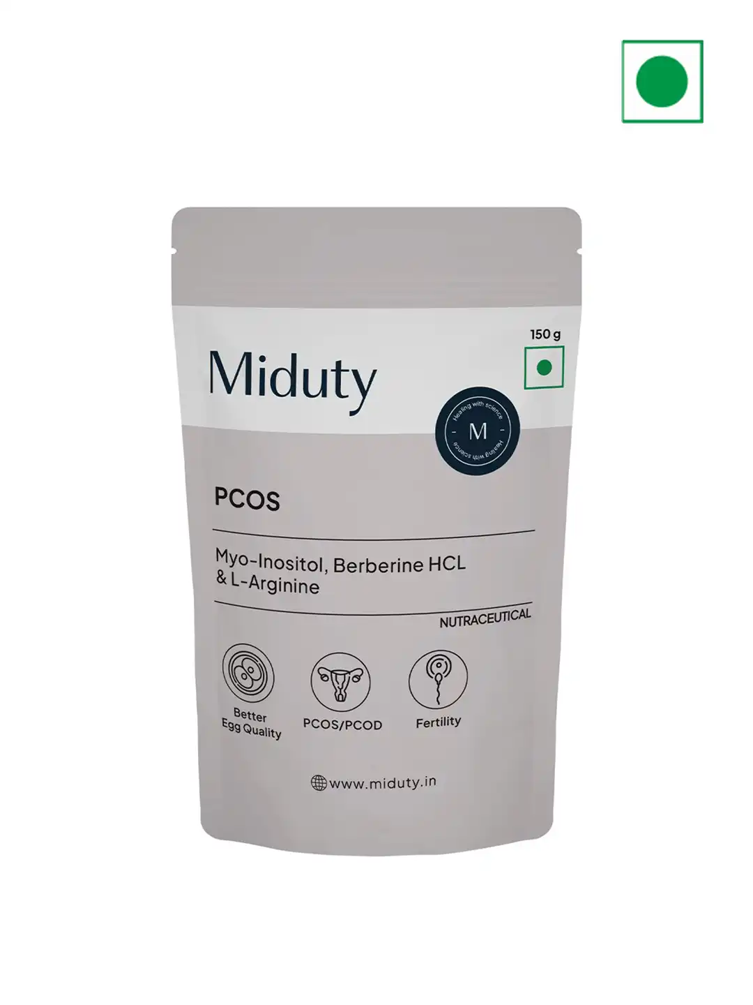 Buy MIDUTY PCOS -Hormonal Support Powder - 150 g - Nutrition and Wellbeing for Unisex 36136352