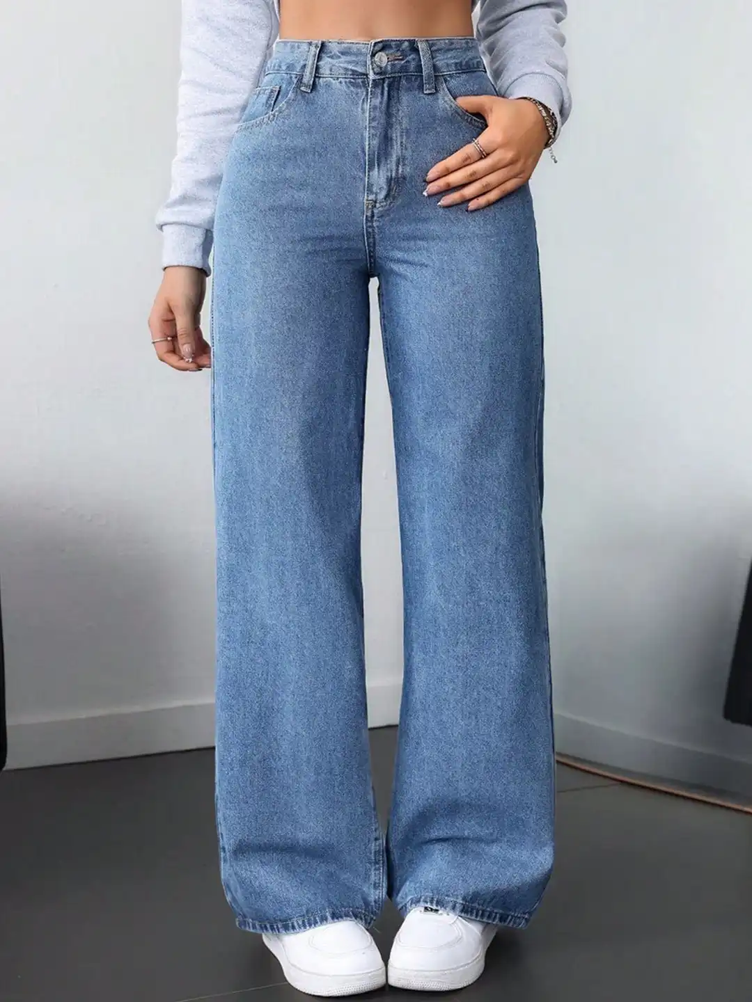 Buy Aadvi Fashion Women Comfort High-Rise Baggy Stretchable Jeans