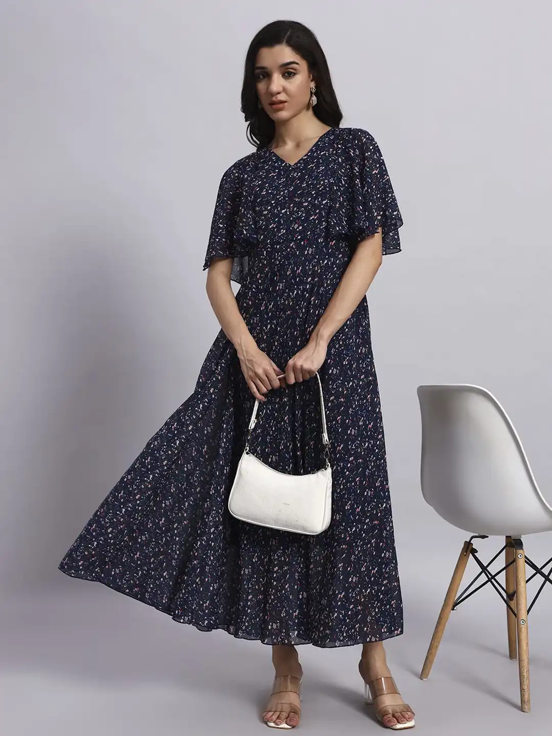 hello design dress Bliss | HELLO DESIGN Women A-line Olive Maxi Dress Fabric: Georgette Sleeve Length: Long Sleeves Pattern: Solid Multipack: 1 Sizes: S, XL, L, M,