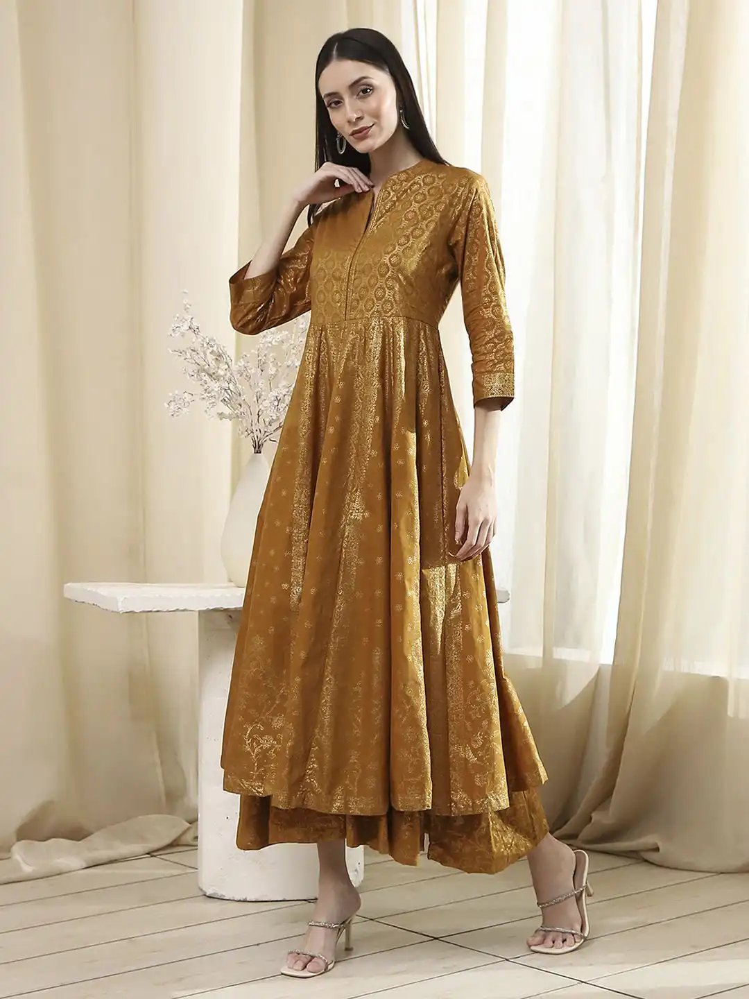 biba gold dress Buy Women Geometric Print Mandarin Collar Maxi - Dresses for Women 34843428 fall 2023 fashion trends