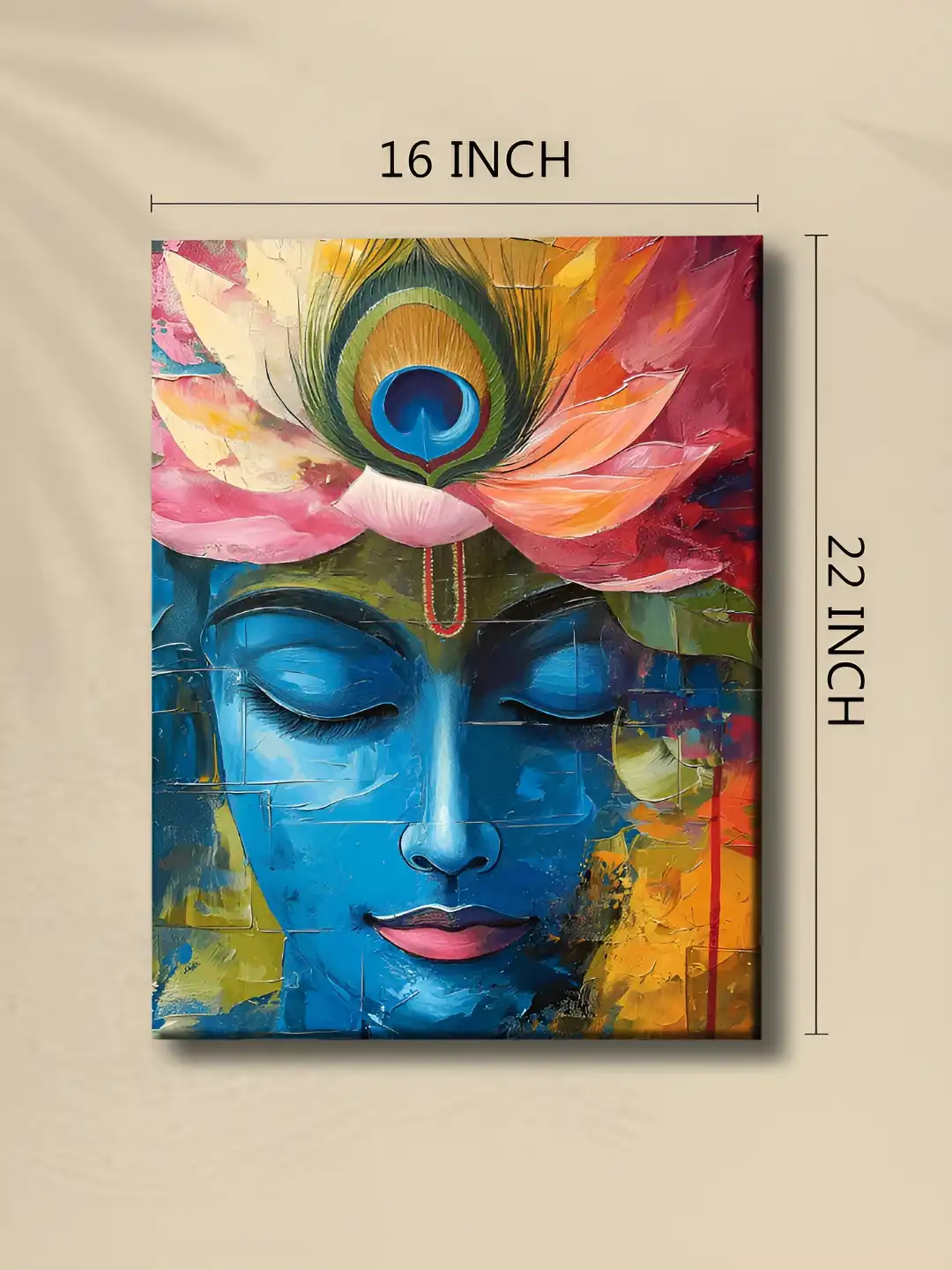 Buy Myntra Elegant Homes Blue Shree Krishna Closed Eyes Face