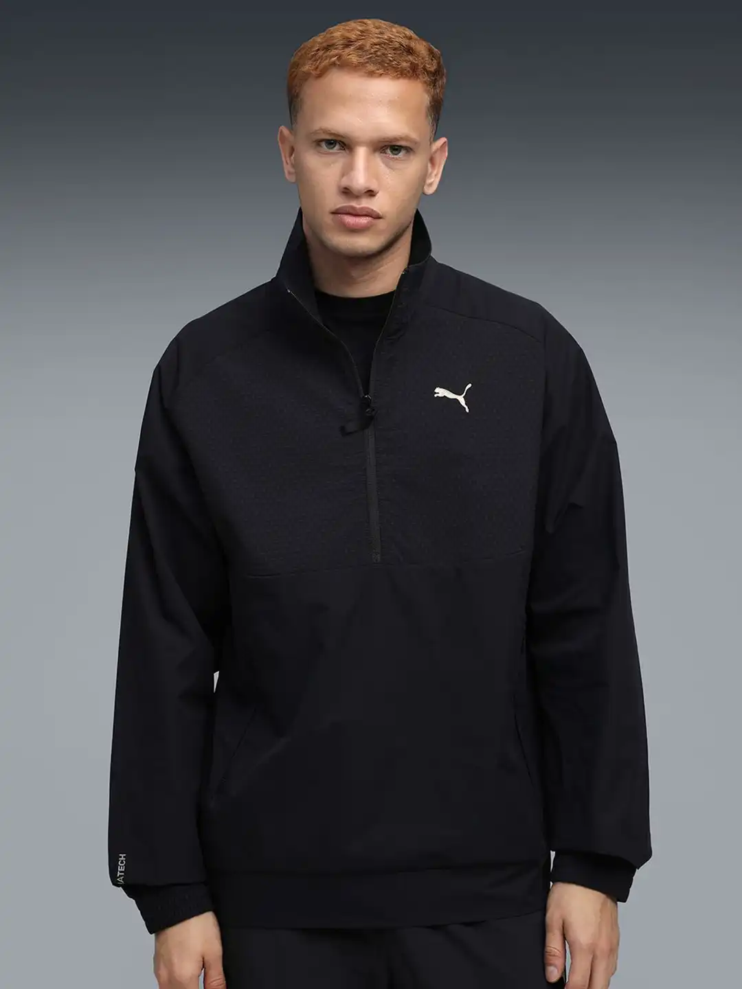 PUMA ハーフジップ セットアップ　長袖ウェア 長ズボン 半ズボンXL.L Buy Puma Tech Half-Zip Men High Neck Front-Open Crew Sweatshirt