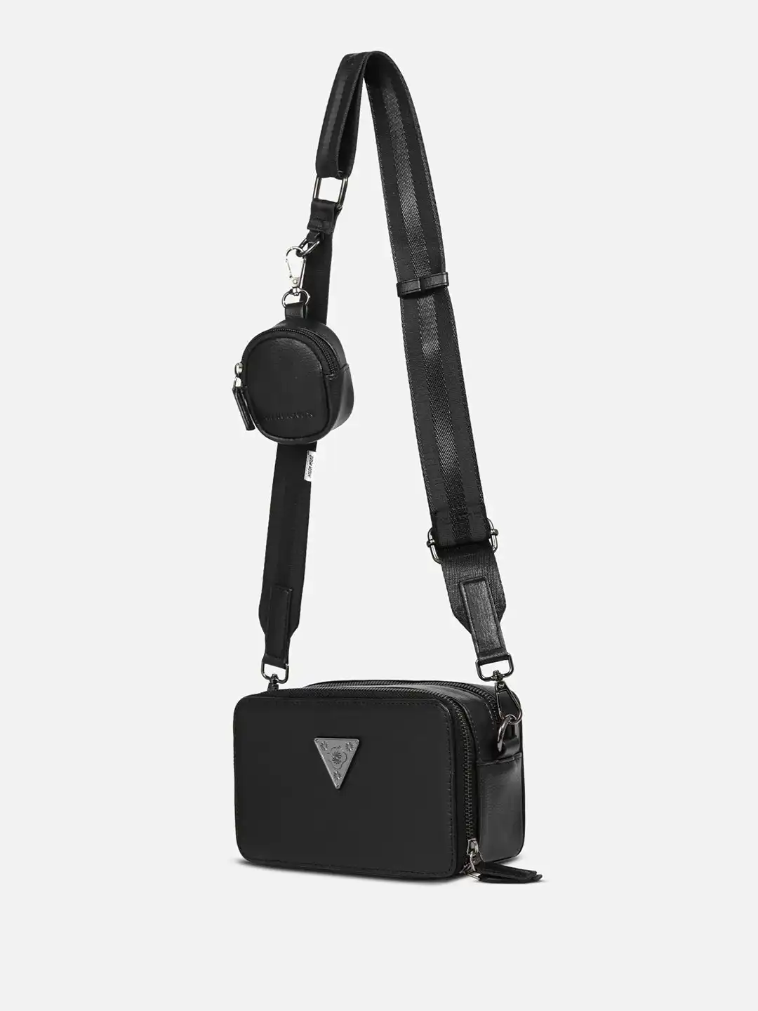 Buy Urban Monkey Men Solid Crossbody Applique Leather Sling Bag