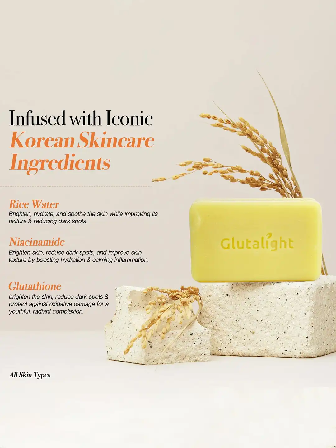 Buy Glutalight Glutathione Rice Water Soap With Niacinamide - 100 g - Soap  for Unisex 34645644