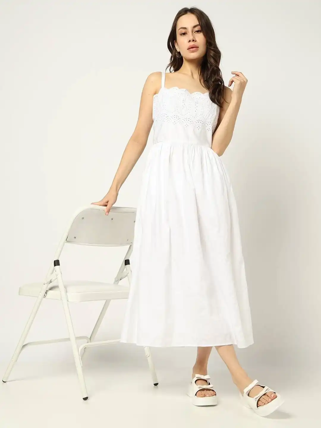 jessica howard fit and flare sweater dress Fit & Flare Crepe Midi Dress — GAP (International)