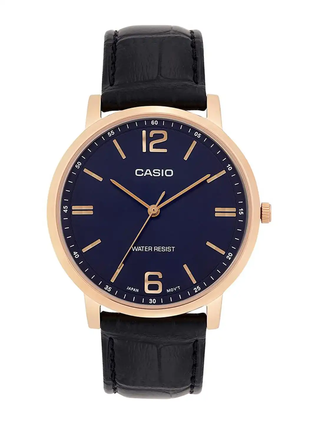 Buy Casio MEN MTP-SN5YRL-2A Dark blue Analog dial Leather A2441