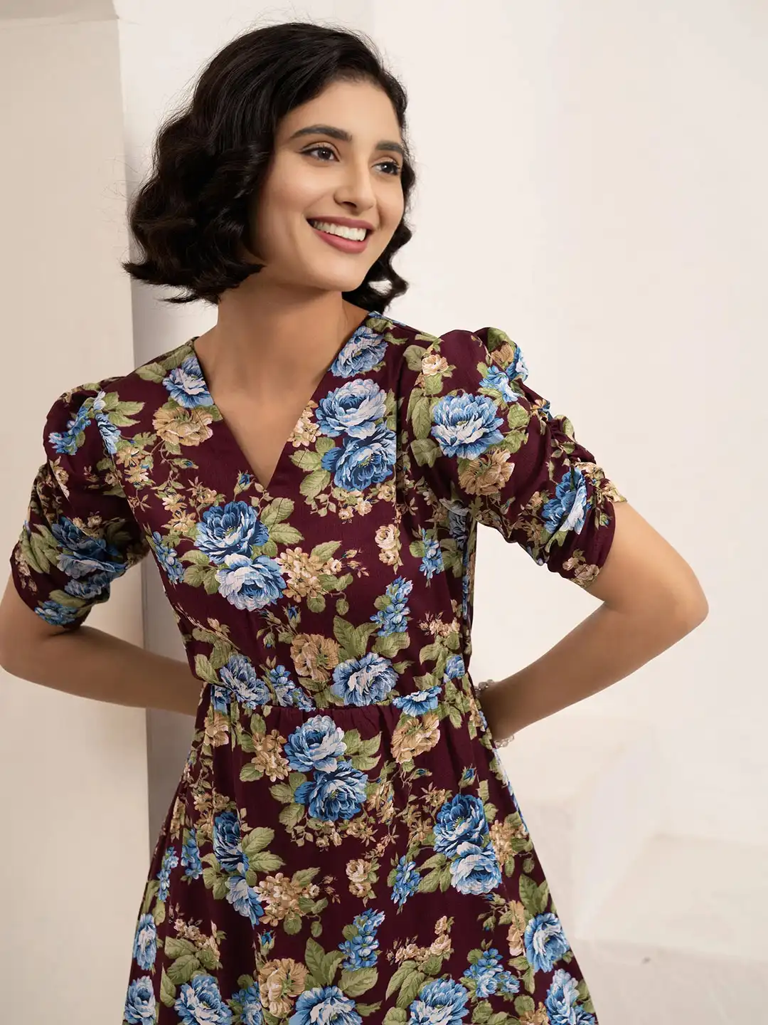 Buy DressBerry Women Floral Printed Puff Sleeves Fit & Flare Midi Dress - Dresses for Women 35274859 | Myntra Buy DressBerry Women Floral Printed Puff Sleeves Fit & Flare Midi Dress - Dresses for Women 35274859 | Myntra