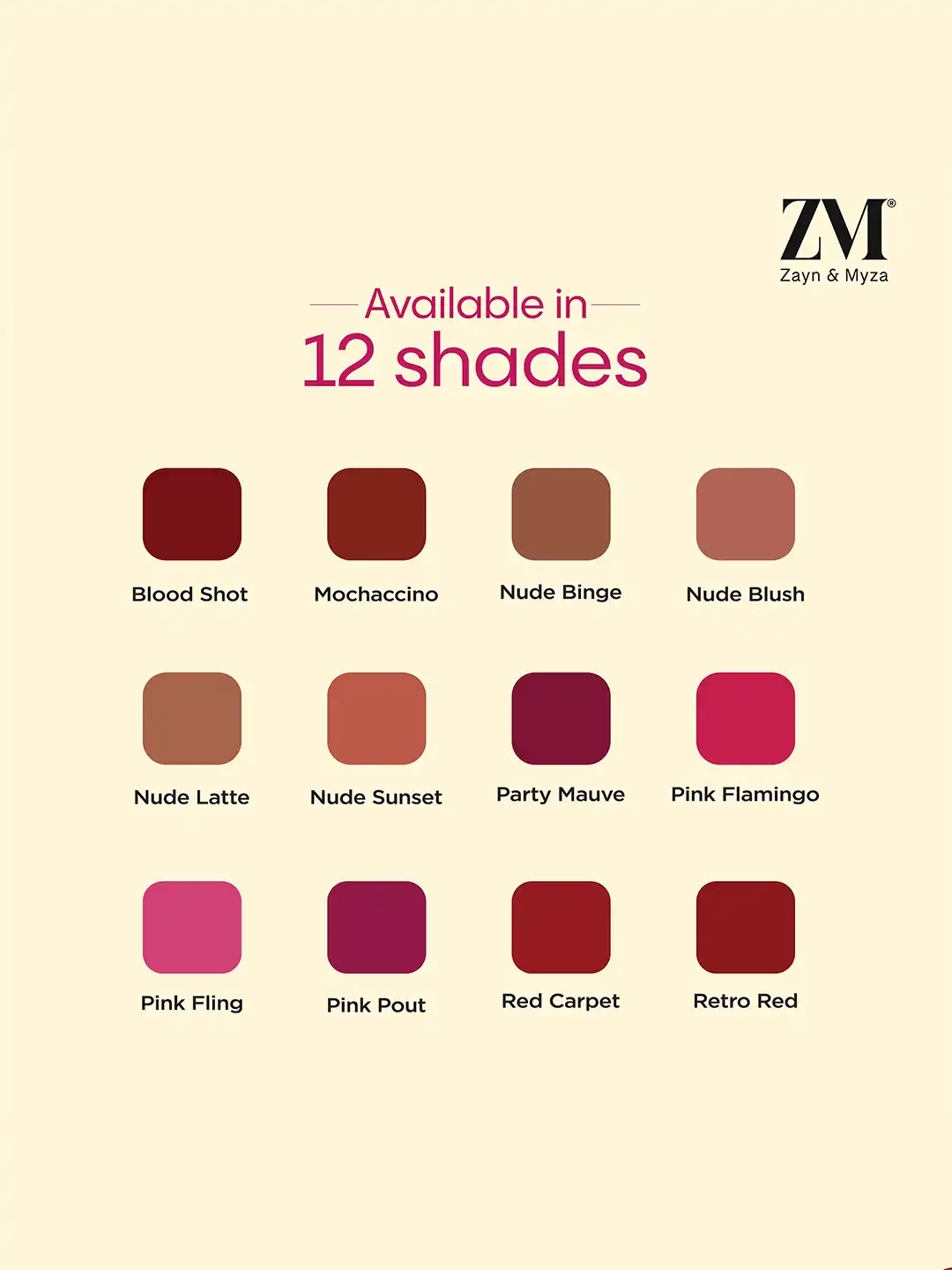 Buy ZM Zayn & Myza Stay Matte Transfer Proof Long Lasting Lip