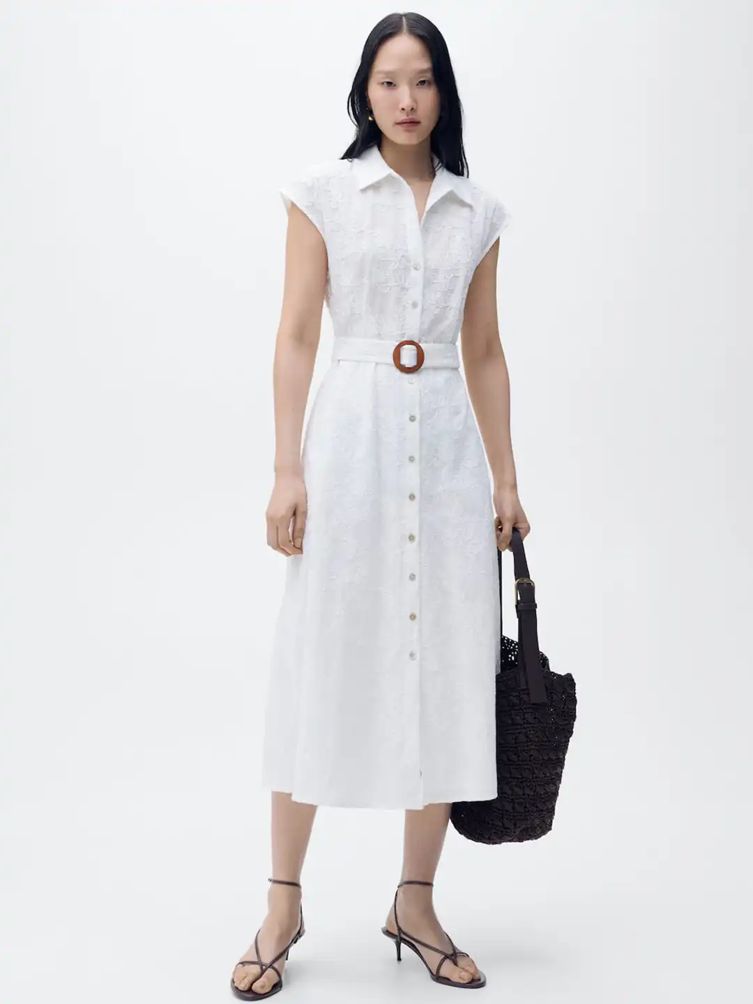 Buy MANGO Floral Embroidered Extended Sleeves Pure Cotton Midi Shirt Dress with Belt - Dresses for Women 33930794 | Myntra Buy MANGO Floral Embroidered Extended Sleeves Pure Cotton Midi Shirt Dress with Belt - Dresses for Women 33930794 | Myntra