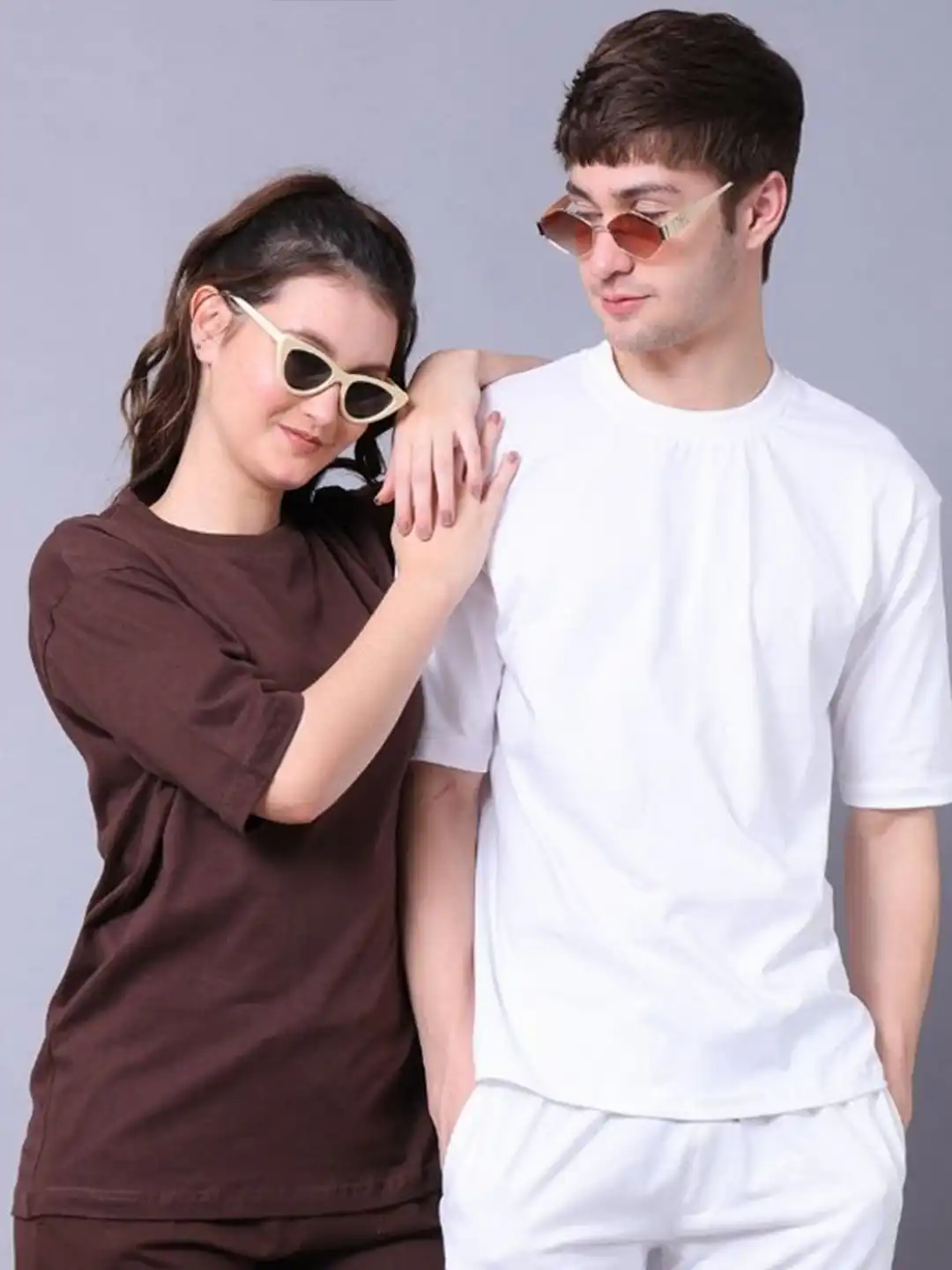 Buy Lazy Lush Pack Of 2 Round Neck Oversized T-shirt & Shorts
