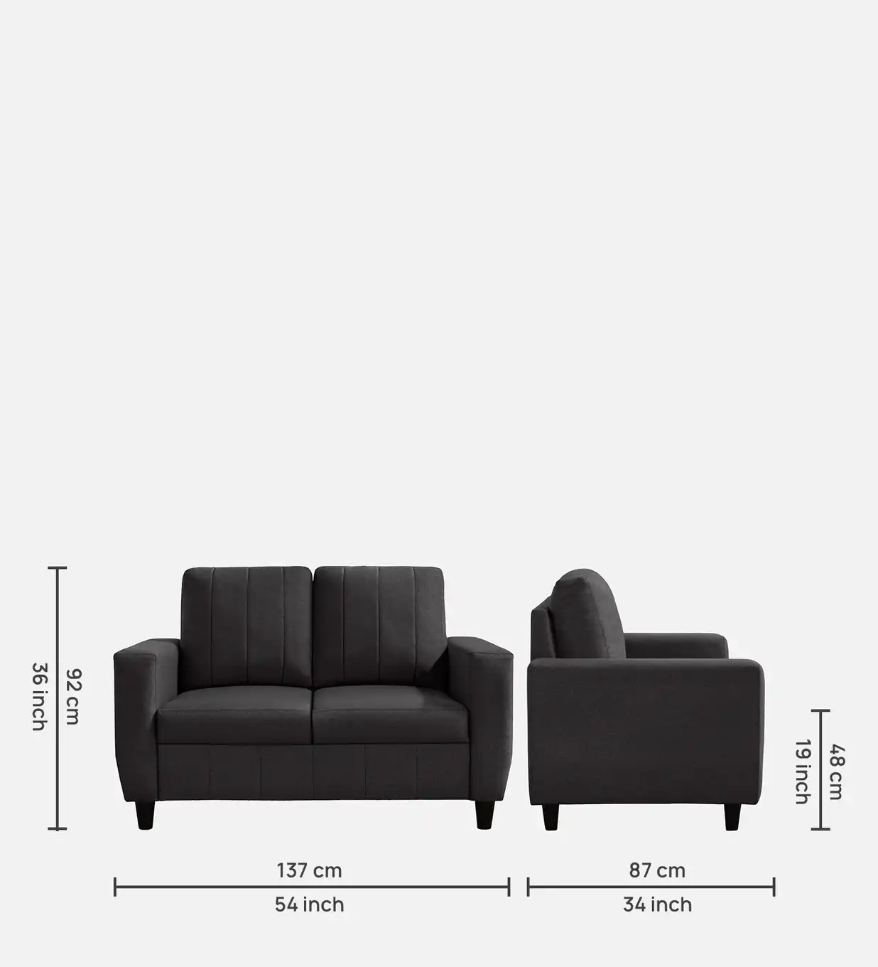 Buy Sleepyhead Bae 4 Seater Sofa Set Fabric Woody Brown