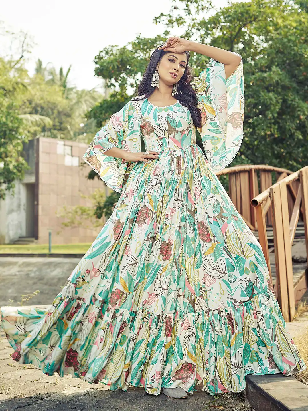 Buy Chandbaali Printed Cotton Fit & Flare Maxi Gown Dress - Ethnic Dresses for Women 33197350 | Myntra Buy Chandbaali Printed Cotton Fit & Flare Maxi Gown Dress - Ethnic Dresses for Women 33197350 | Myntra